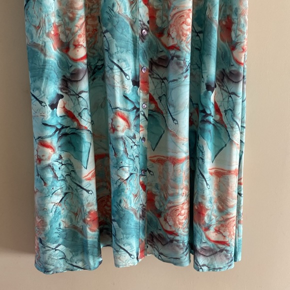 Soft Surroundings Blue and Pink Maxi Dress - Picture 3 of 9